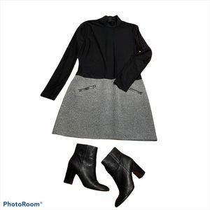 Moda International vintage style black dress sz 12